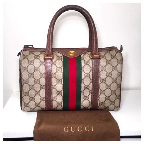 vintage leather gucci bag|Gucci bag old collection.